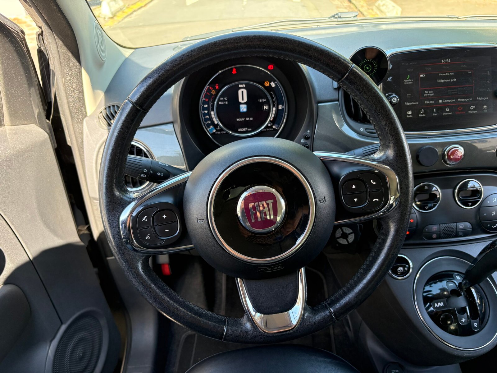 Fiat 500 c cabriolet finition lounge twinair dualogic boîte auto 85ch