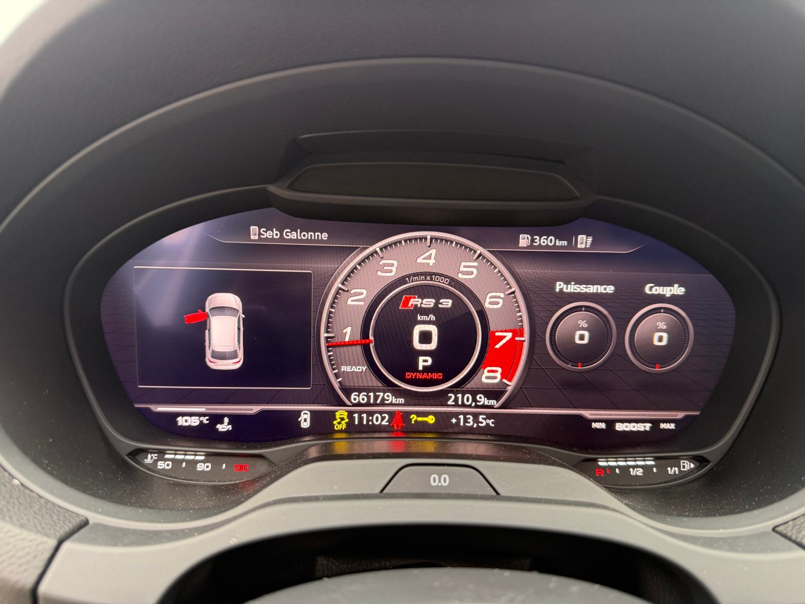 AUDI RS3 DAZA Phase 2 Sportback 2.5 TFSi 20V GPF Quattro S-Tronic 400 cv Boîte auto / Suivi Audi / Origine France / Bang & Olufsen / Virtual Cockpit / Toit ouvrant / Sièges RS